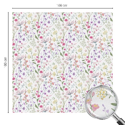 Pajiște înflorită Folie geam intimitate model vitraliu