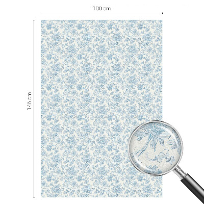 Model floral Folie opacă geam cu model vitraliu