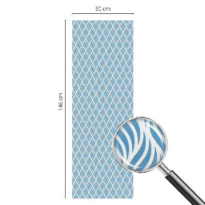 Valuri albastre Folie decorativă geam vitraliu