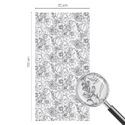 Eleganță floristică Folie geam să nu se vadă din exterior