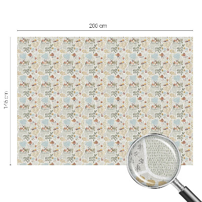 Un sat idilic Folie opacă geam cu model vitraliu