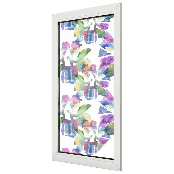 Abstracție colorată Folie geam intimitate model vitraliu