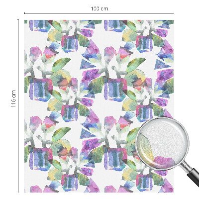 Abstracție colorată Folie geam intimitate model vitraliu