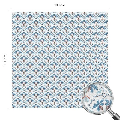 Palmieri albaștri Folie decorativă geam vitraliu