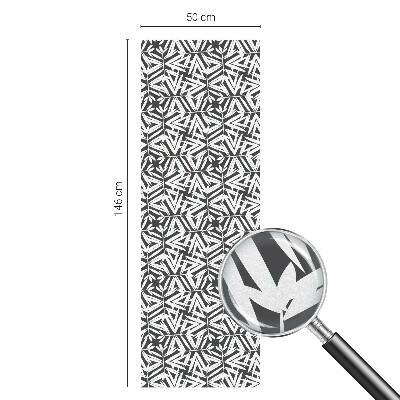 Frunze geometrice Folie opacă geam cu model vitraliu