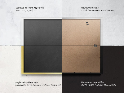Tablă neagră de scris cu cretă decorativ modern 70x50