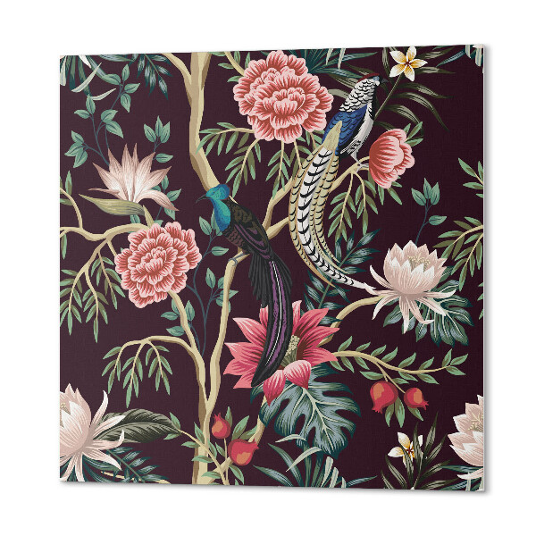 Plăci din vinil Motiv floral cu păsări