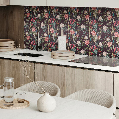 Plăci din vinil Motiv floral cu păsări