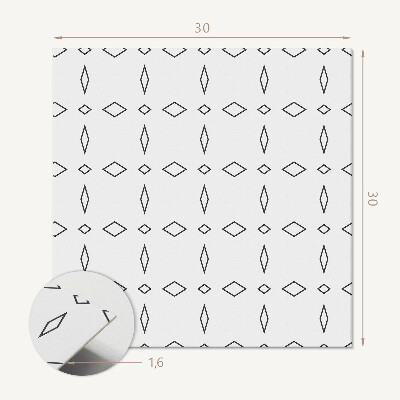 Plăci din vinil Model cu romburi în stil geometric