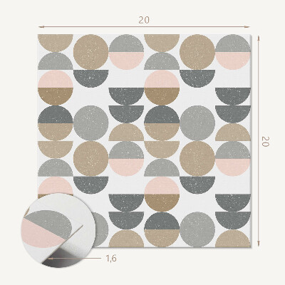 Plăcile de vinil Geometrie abstractă a cercurilor și semicercurilor