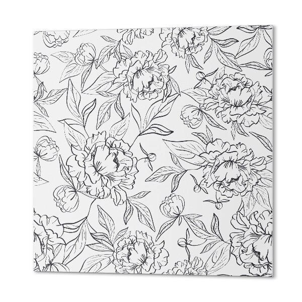 Plăcile de vinil Motiv floral cu frunze delicate