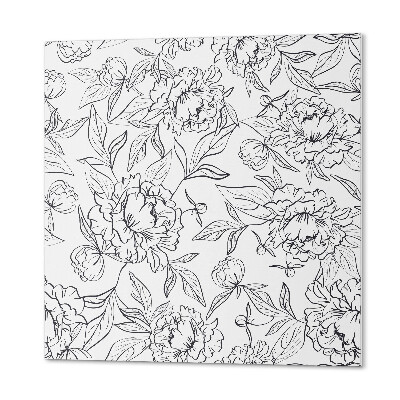 Plăcile de vinil Motiv floral cu frunze delicate