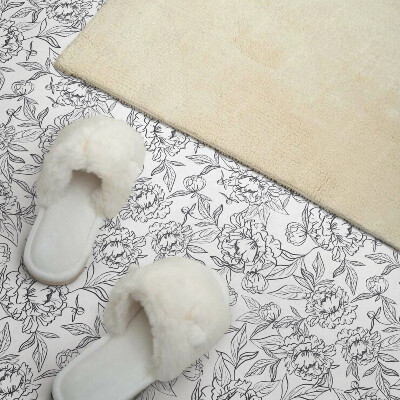Plăcile de vinil Motiv floral cu frunze delicate