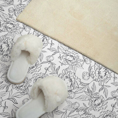 Plăcile de vinil Motiv floral cu frunze delicate