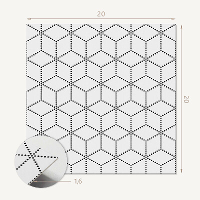 Plăci de vinil Model de puncte în stil hexagonal