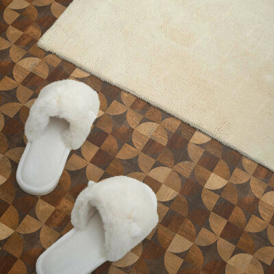 Plăci de vinil Geometrie în formă de lemn natural