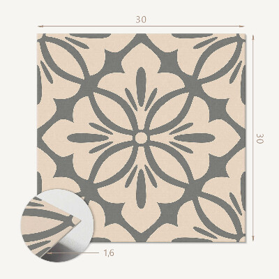 Plăci din vinil Model floral cu detalii complicate
