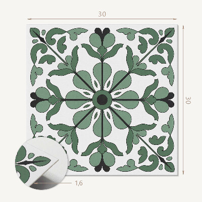 Plăci de vinil Un motiv vegetal simetric într-o versiune elegantă