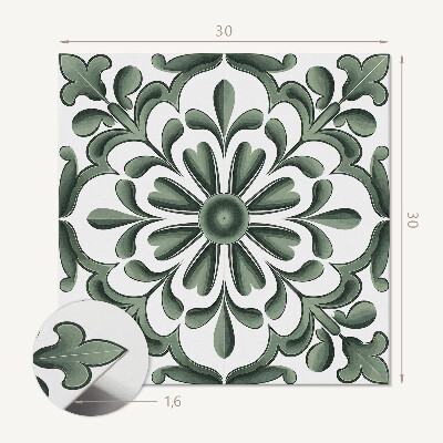 Plăci din vinil Model floral în chenar