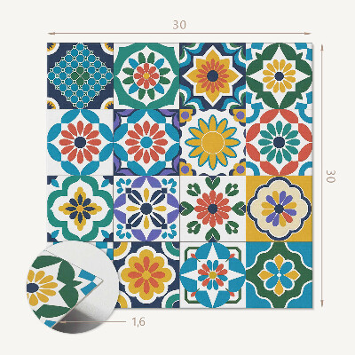 Plăcile de vinil Geometrie și florărie în armonie