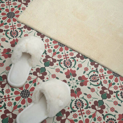 Plăci din vinil Motiv floral simetric într-un model delicat
