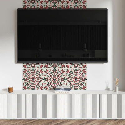 Plăci din vinil Motiv floral simetric într-un model delicat