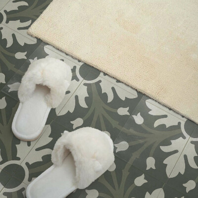 Plăci din vinil Model floral pe ceramică