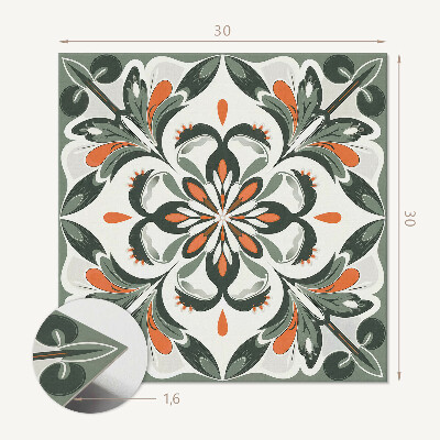 Plăci de vinil Design floral cu accente de frunze