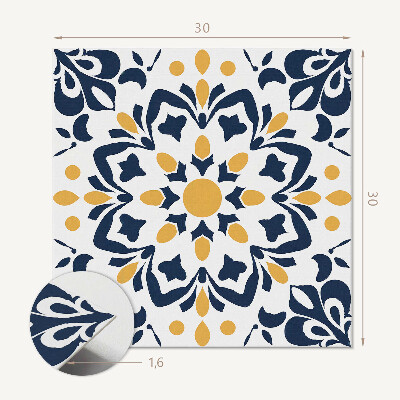 Plăcile de vinil Mandala cu motiv floral