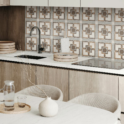 Plăcile de vinil Geometrii elegante pe un fundal cu gresie