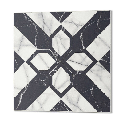 Plăcile de vinil Figuri de marmură într-un stil geometric