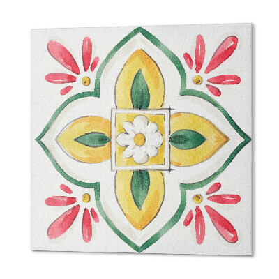 Plăcile de vinil Motiv floral cu rama
