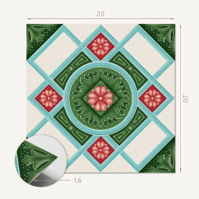 Plăci de vinil Romburi cu accent floral