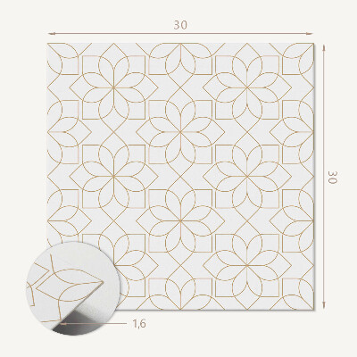 Plăci din vinil Model de flori în forme geometrice