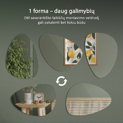 Oglinda forma neregulata De perete fără ramă