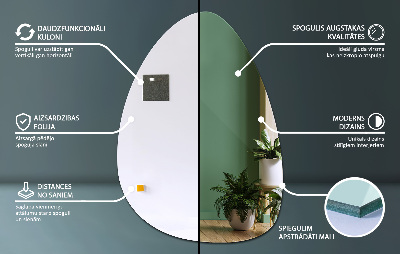 Oglinda forma neregulata De perete fără ramă