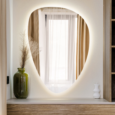 Oglindă de perete ovoidă Iluminare LED