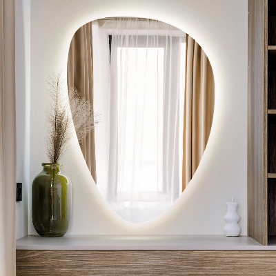 Oglindă de perete ovoidă Iluminare LED