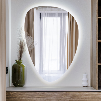 Oglindă de perete ovoidă Iluminare LED