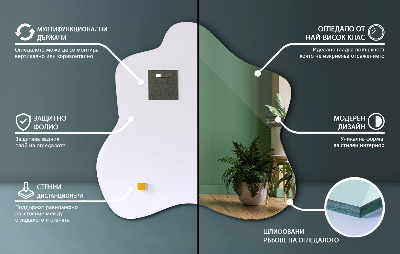 Oglindă asimetrică în formă de pată