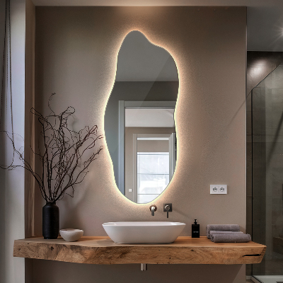 Oglinda asimetrica cu led eficient