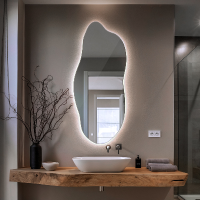 Oglinda asimetrica cu led eficient