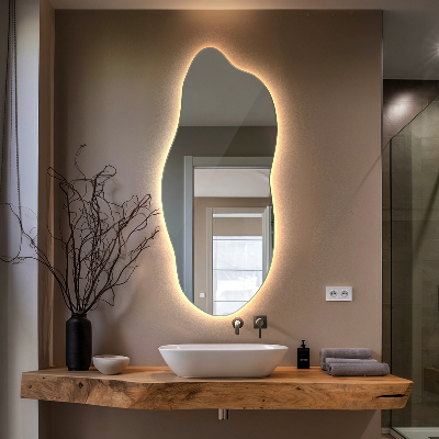 Oglinda asimetrica cu led eficient