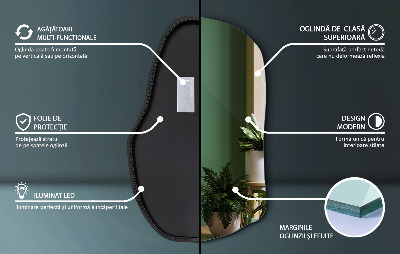 Oglindă organică cu led unică