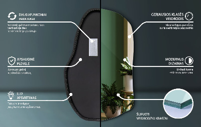 Oglindă organică cu led unică