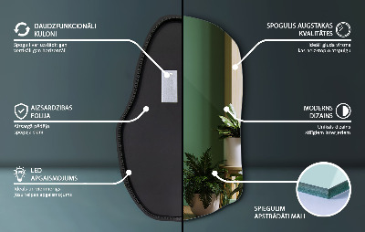 Oglindă organică cu led unică