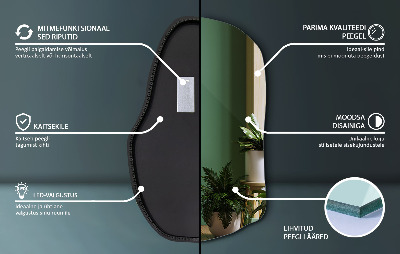 Oglindă organică cu led unică