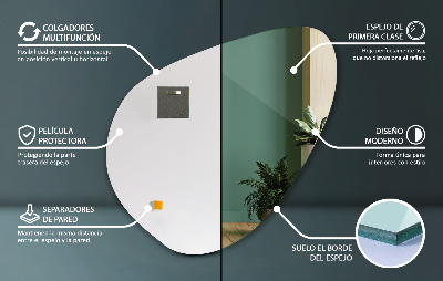 Szokatlan tükör organikus formával