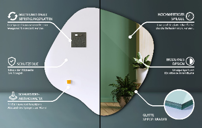Oglindă în formă de pată decorativ
