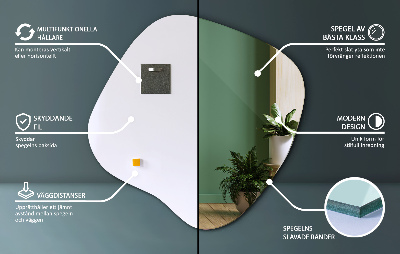 Oglindă în formă de pată decorativ